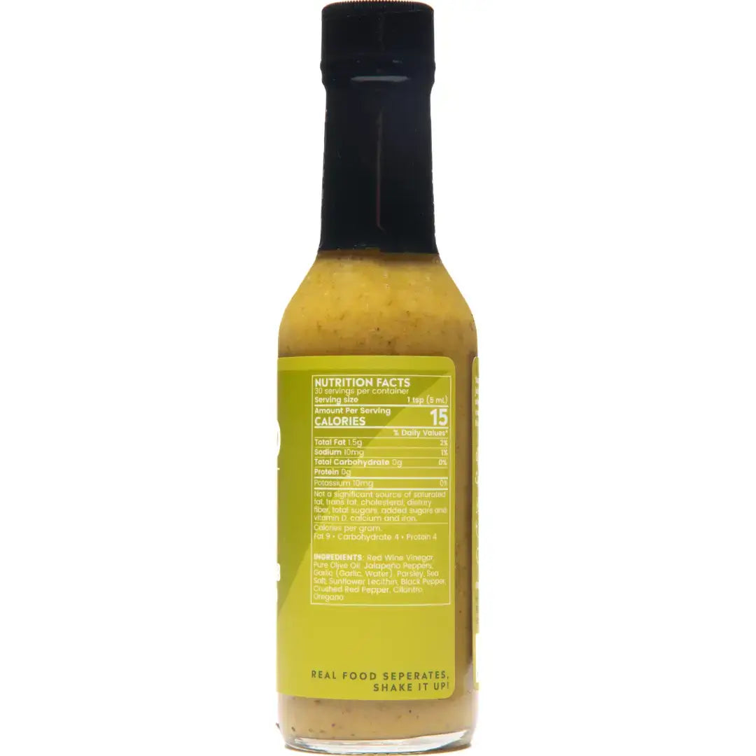 Bottle of Bravado hot sauce with a label on a white background