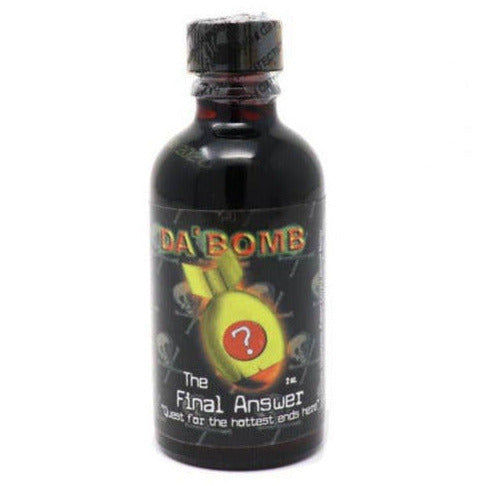 Bottle of 'Da Bomb' The Final Answer Hot Sauce