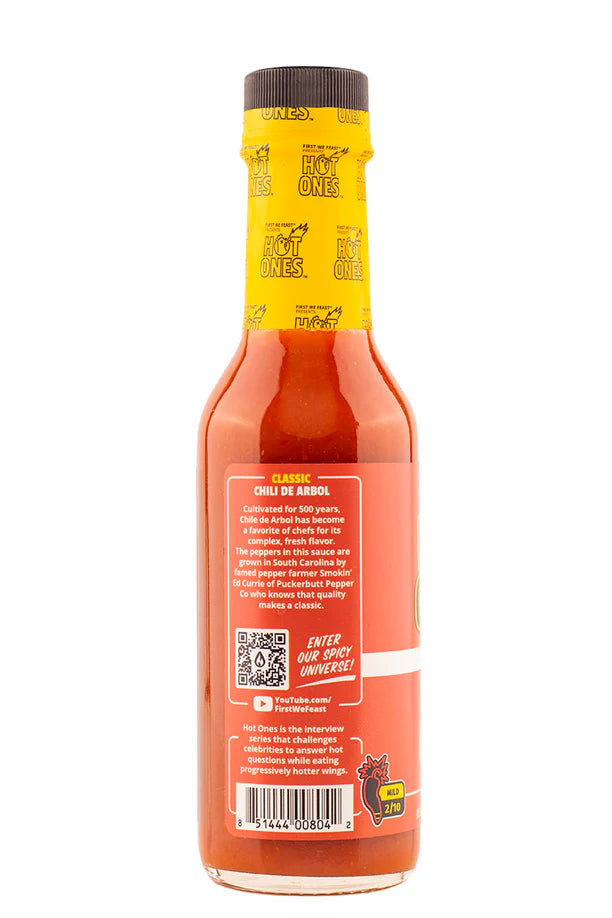 Chile de Arbol Hot Ones Classic Hot sauce bottle