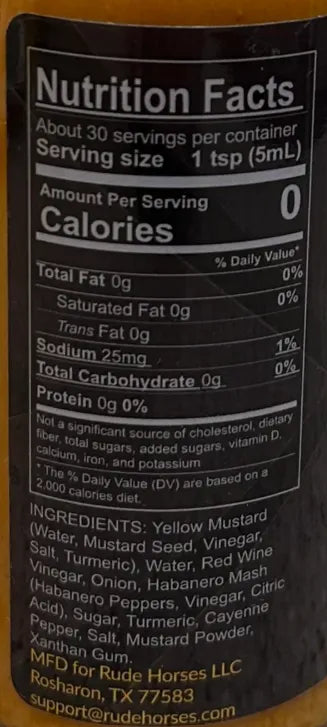 Nutrition facts label on a product container with a dark background