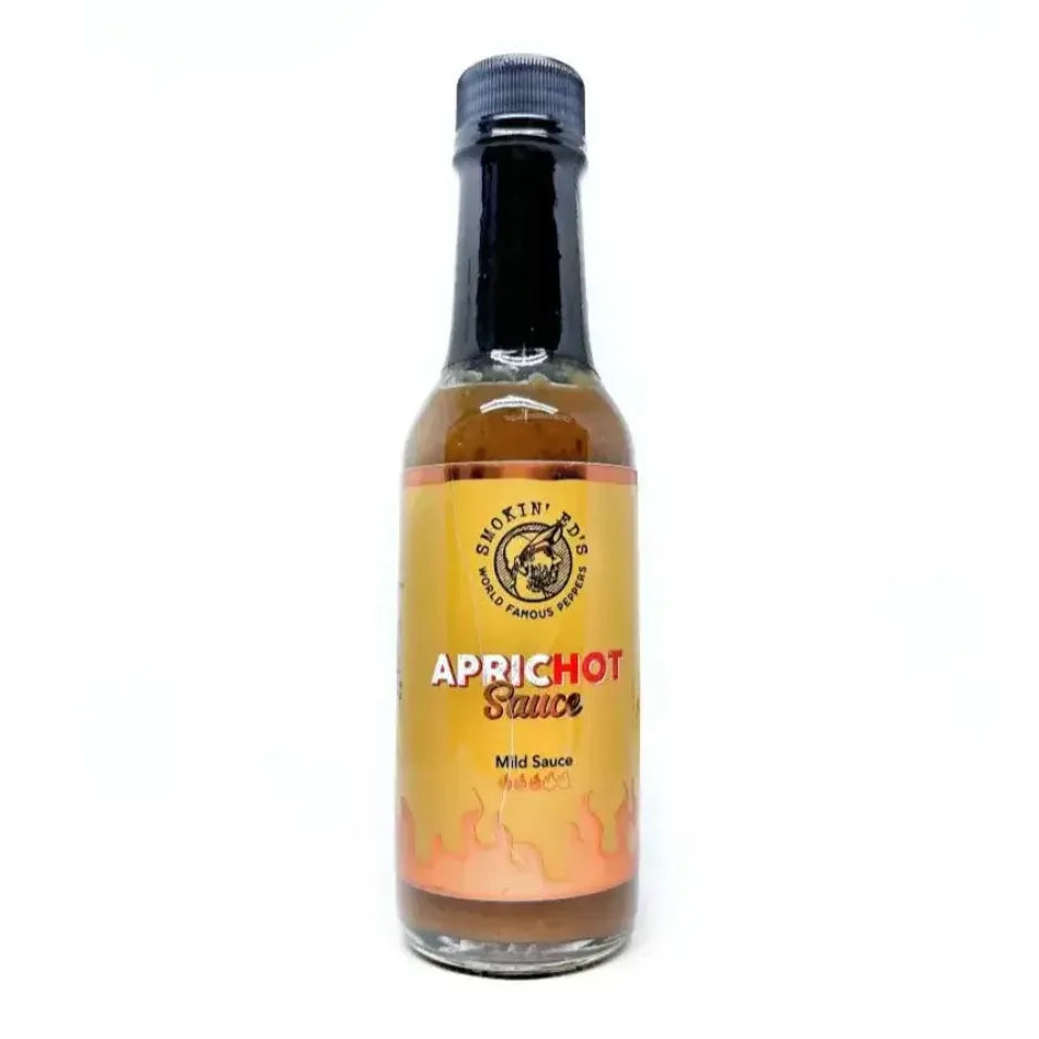 Bottle of Aprichot Sauce on a white background