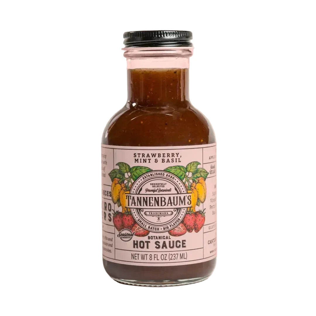 Tannenbaums Strawberry Mint and Basil Hot sauce bottle