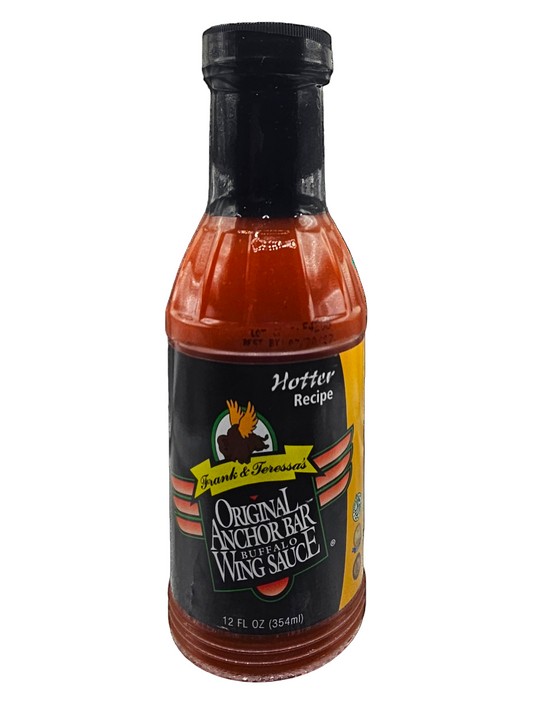 Bottle of Original Anchor Bar Hot Sauce on a white background
