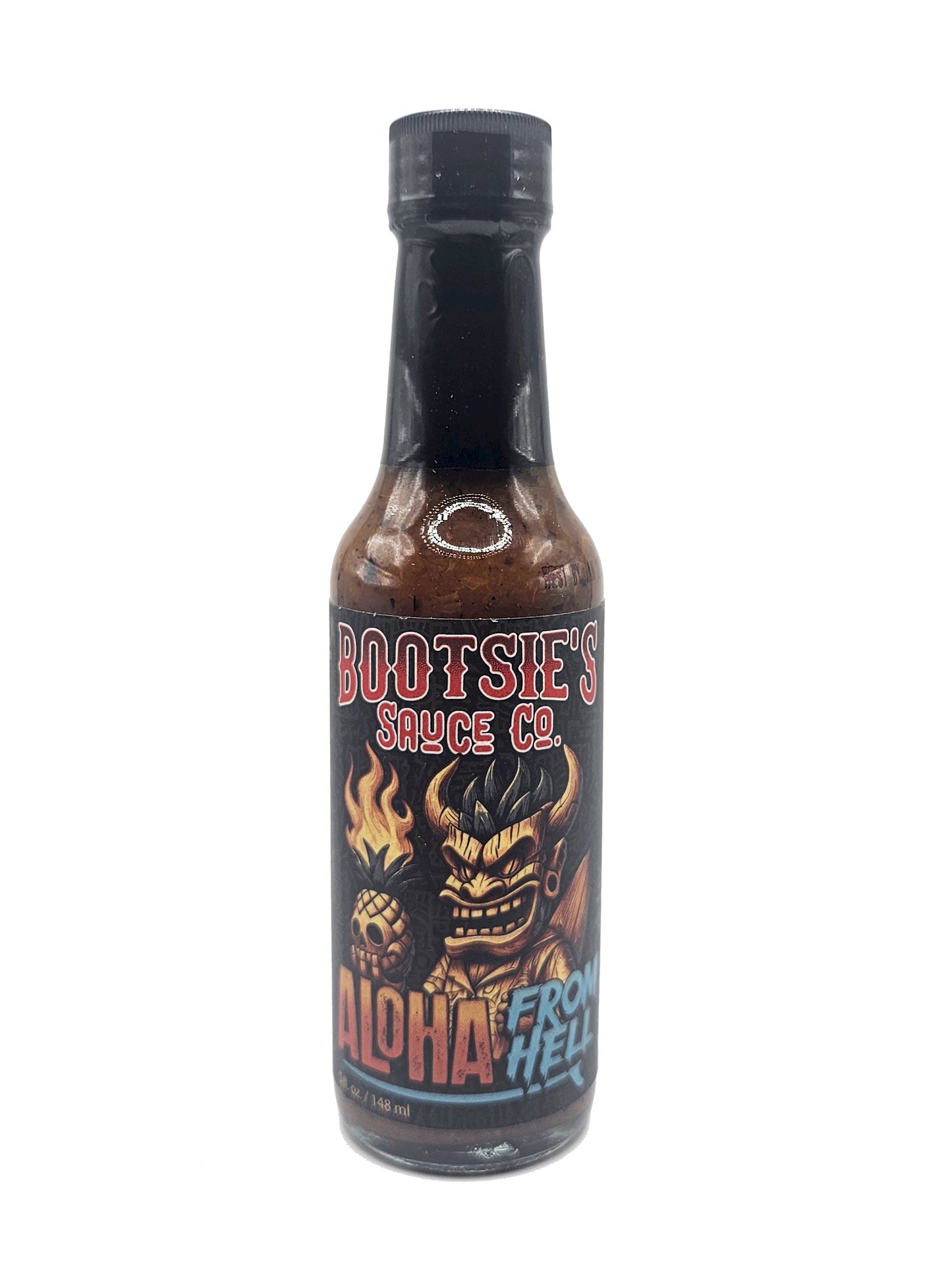 Bottle of Bootsie's Aloha From Hell Hot sauce