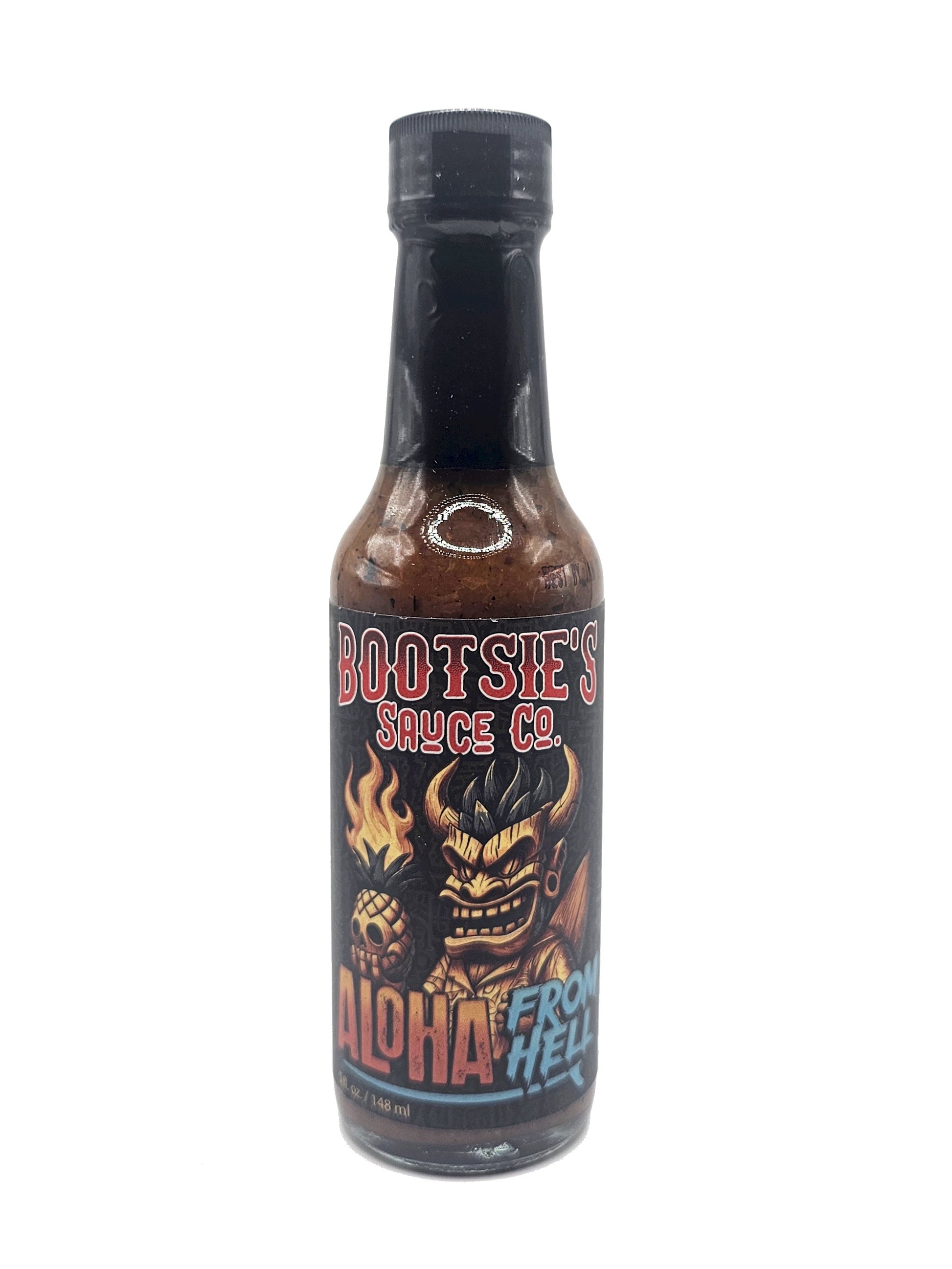 Bottle of Bootsie's Aloha From Hell Hot sauce