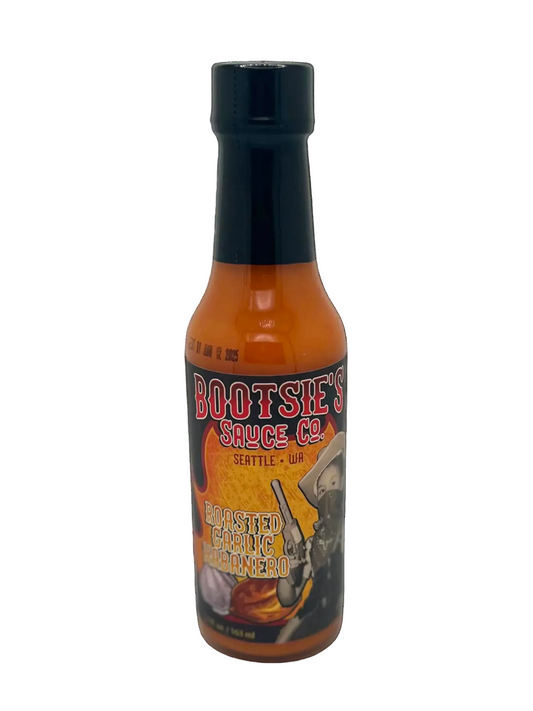 Bootsies Roasted Garlic Habanero Hot Sauce bottle