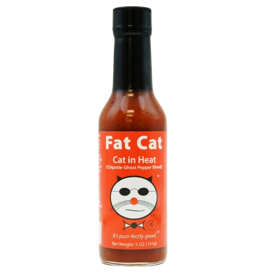 Fat Cat In Heat Hot sauce bottle