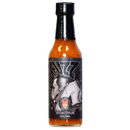 Funky's Superfuzz Hot sauce bottle 