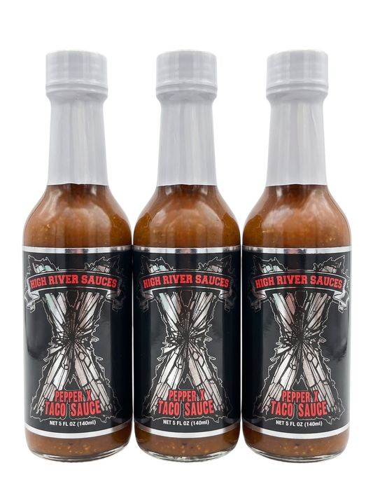 High River Sauces Pepper X Taco Sauce 3 pack deal