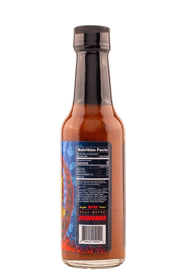 Bottle with a nutrition facts label on a white background