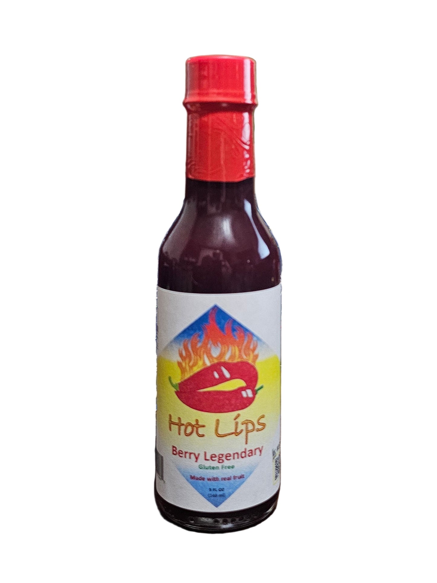 Bottle of Hot Lips Berry Legendary Hot Sauce