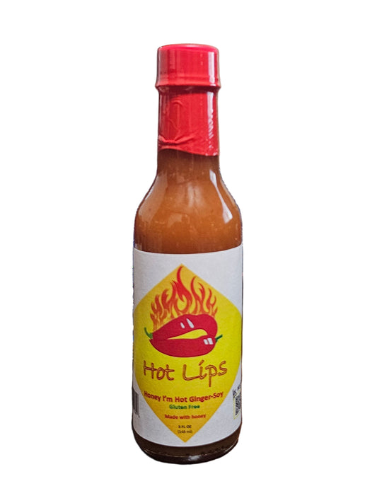 Bottle of Hot Lips Soy Hot Sauce