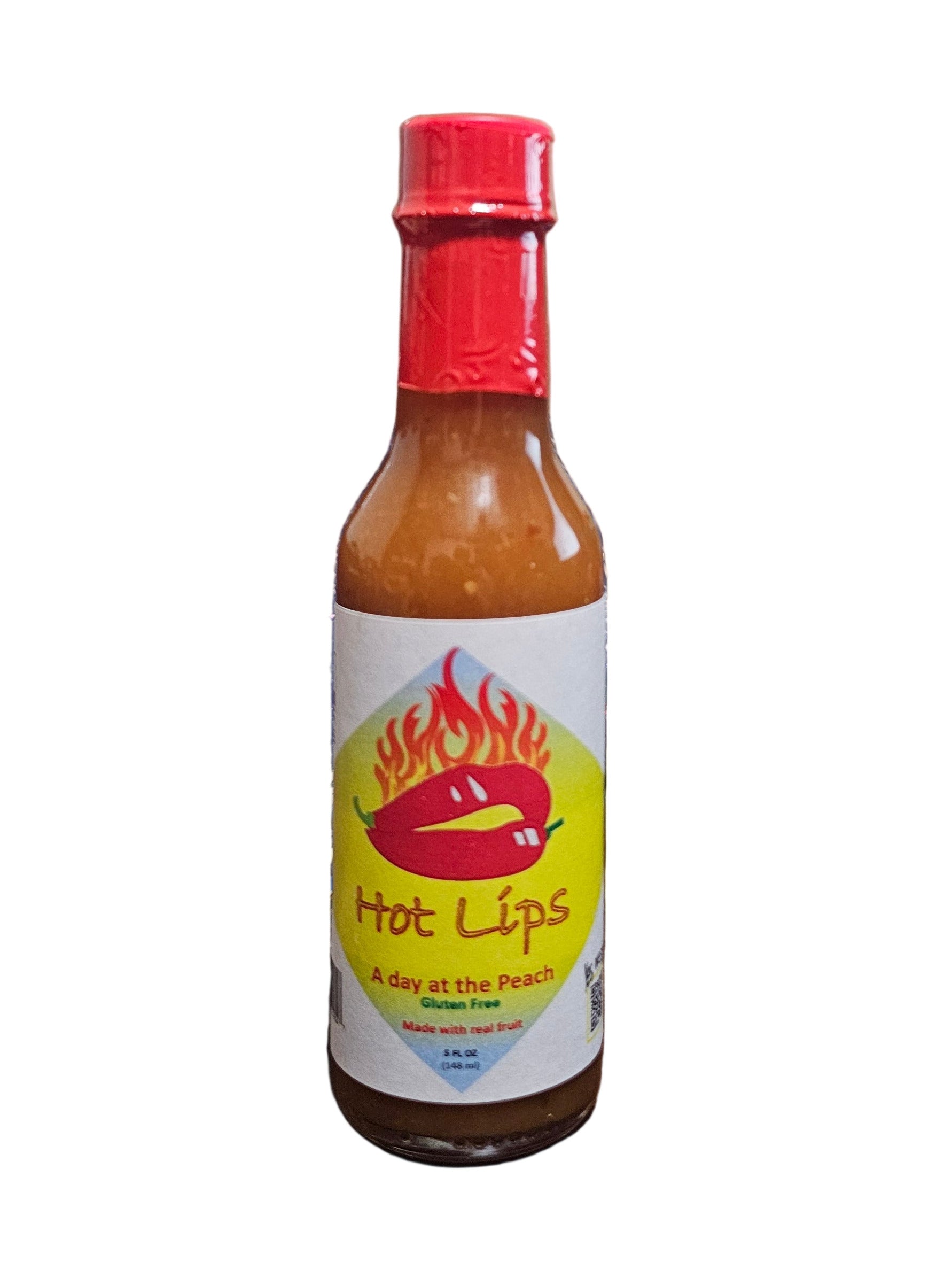 Hot Lips Day At The Peach hot sauce bottle 