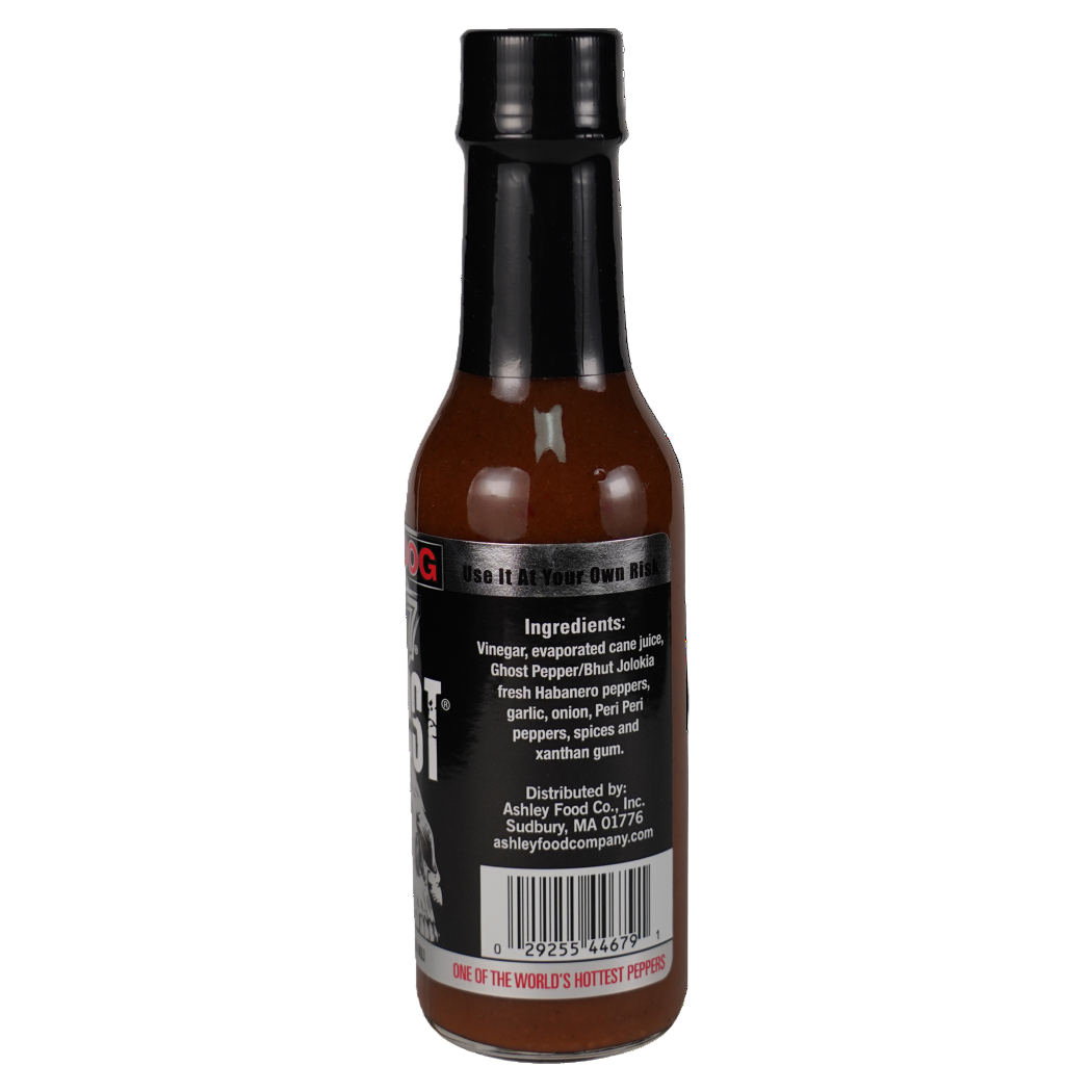 Mad Dog 357 Hot sauce bottle with label