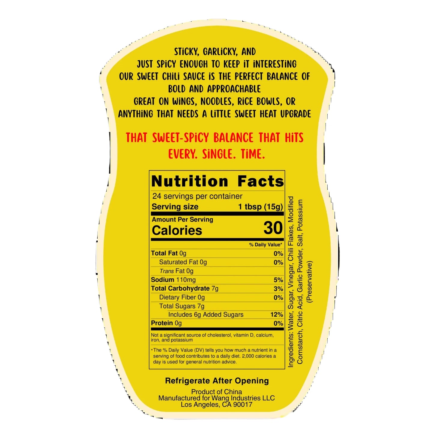 O'Ya Sweet Chili Nutrition Facts