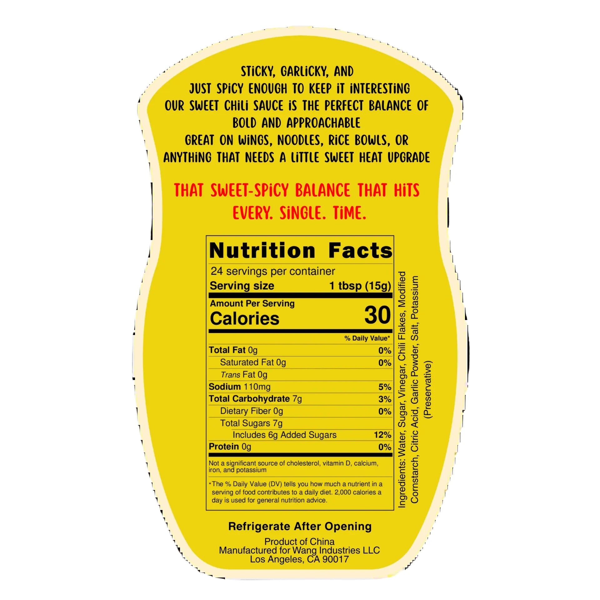 O'Ya Sweet Chili Nutrition Facts