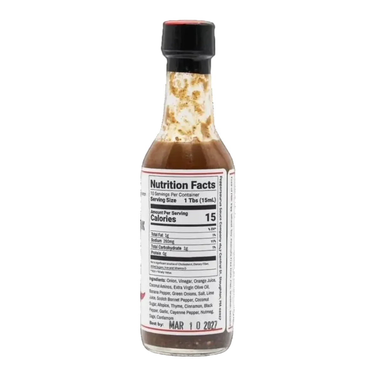 Nutrition Facts for Jurassic Jerk Marinade Hot Sauce