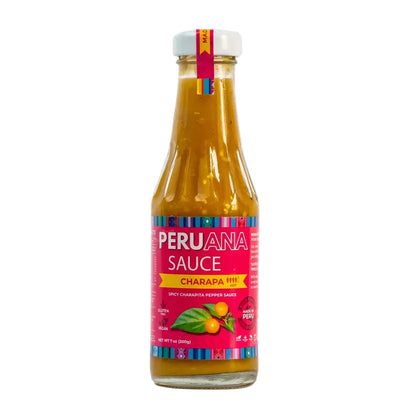 Peruana Sauce bottle on a white background