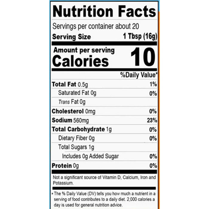 Rosie's Buffalo Chicken Wing Sauce Nutrition Facts