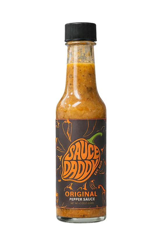 Bottle of Sauce Daddy original hot sauce