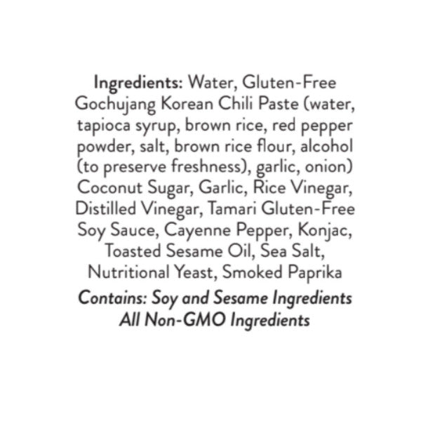 List of ingredients for a product on a white background