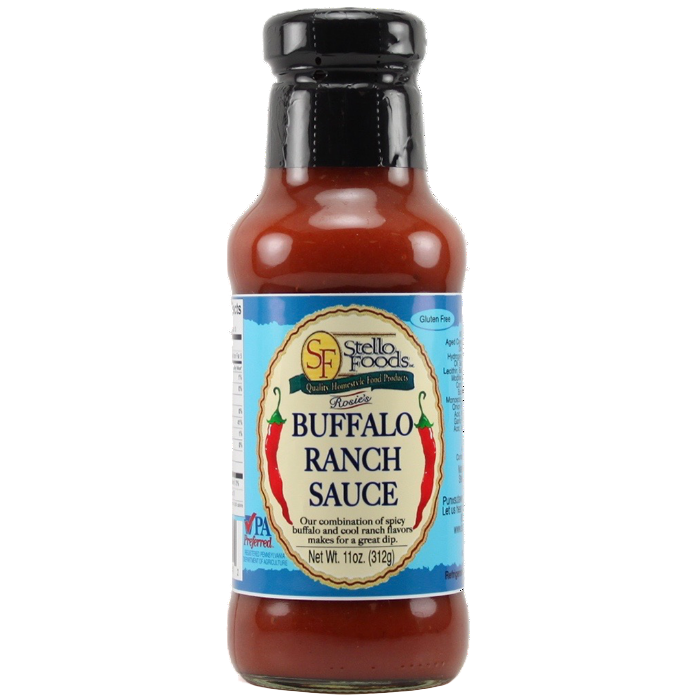 Bottle of Stello Foods Buffalo Ranch Sauce
