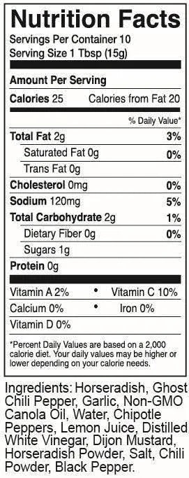 Nutrition facts label for a product with specific ingredients listed.