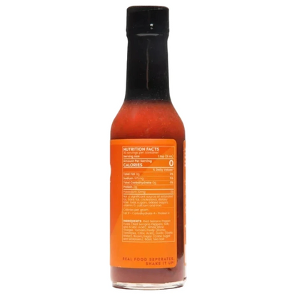 Bravado Serrano and Basil Hot sauce bottle with nutrition facts label 