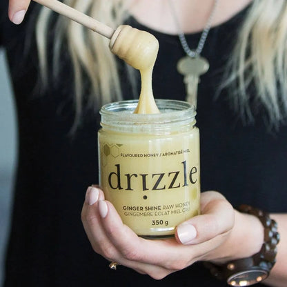 Drizzle Ginger Shine Honey dripping