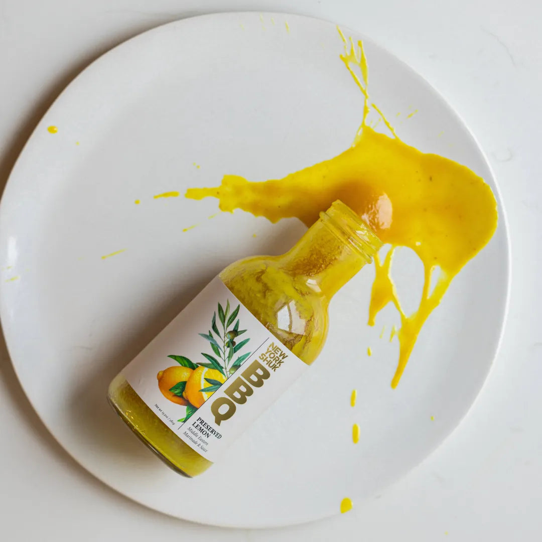 New York Shuk Lemon BBQ Sauce on plate