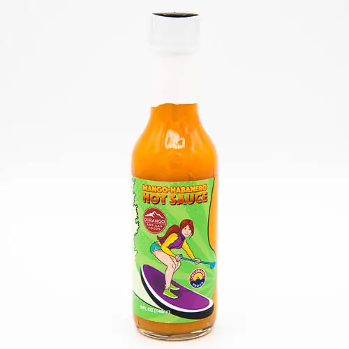 Bottle of Ohio South Mango Habanero Hot sauce