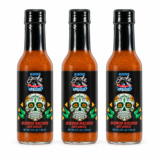 Three bottles of Rising Smoke Buenos Nachos