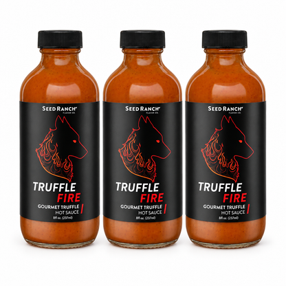 Three bottles of Seed Ranch Truffle Hound Fire