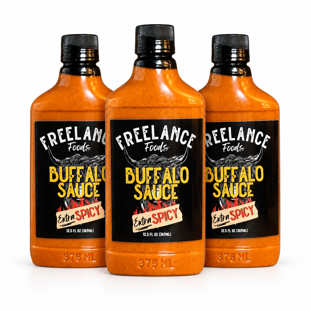 Three Freelance Extra Spicy Buffalo Sauce 3 Pack
