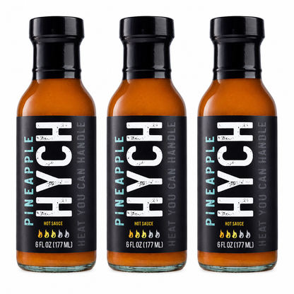 Three HYCH Pineapple bottles