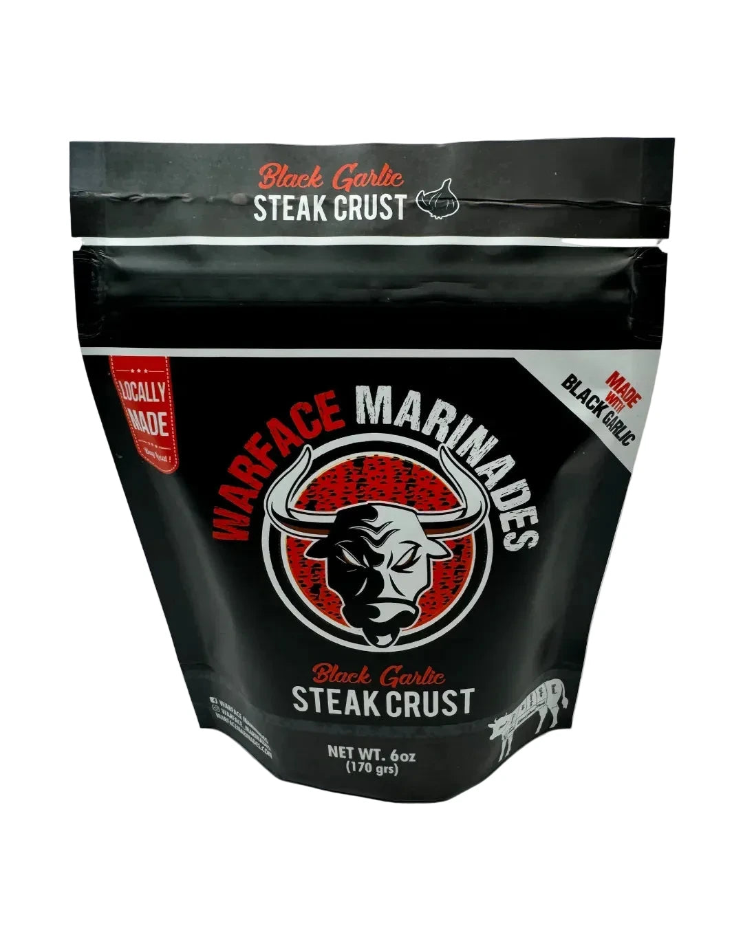 Warface Marinades Black Garlic Steak Crust packaging on a white background